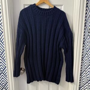 Thick, Cozy Navy Blue Zara Sweater - Extra Long to wear with leggings Size S
